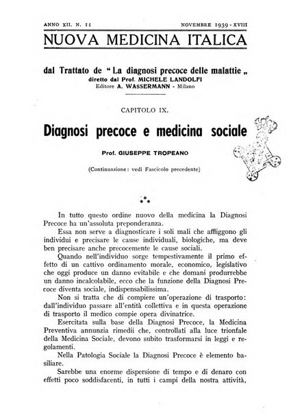 Nuova medicina italica rivista di medicina, scienze affini e problemi professionali