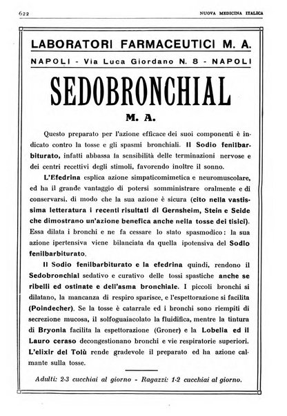 Nuova medicina italica rivista di medicina, scienze affini e problemi professionali