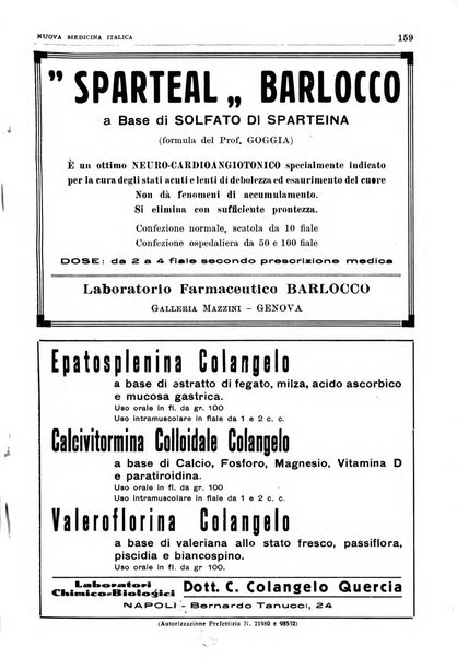 Nuova medicina italica rivista di medicina, scienze affini e problemi professionali