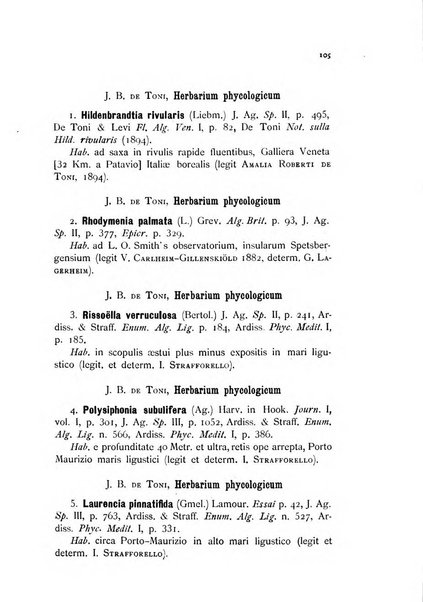 La nuova Notarisia rassegna trimestrale consacrata allo studio delle alghe