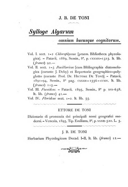 La nuova Notarisia rassegna trimestrale consacrata allo studio delle alghe