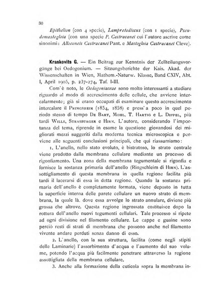 La nuova Notarisia rassegna trimestrale consacrata allo studio delle alghe