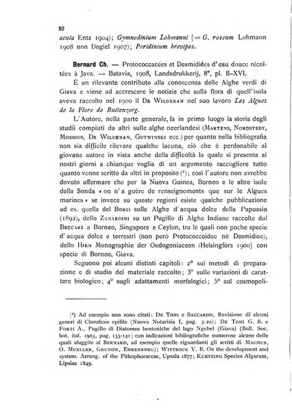 La nuova Notarisia rassegna trimestrale consacrata allo studio delle alghe