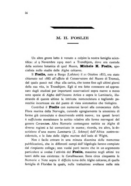 La nuova Notarisia rassegna trimestrale consacrata allo studio delle alghe