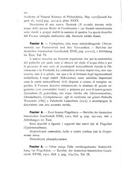 La nuova Notarisia rassegna trimestrale consacrata allo studio delle alghe