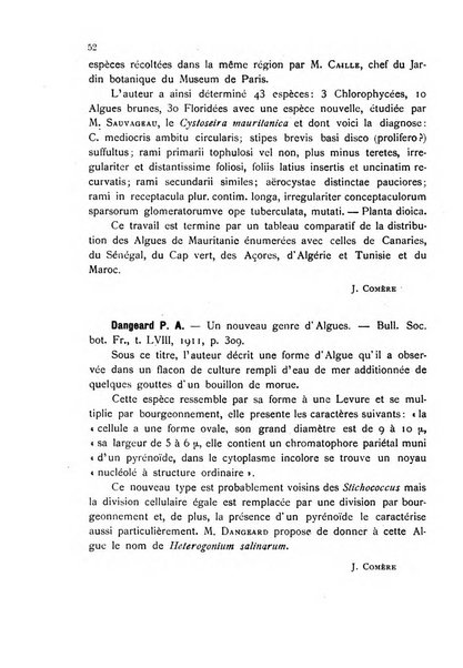 La nuova Notarisia rassegna trimestrale consacrata allo studio delle alghe