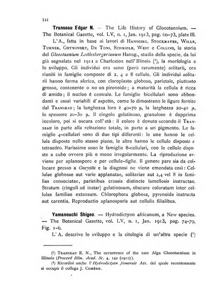 La nuova Notarisia rassegna trimestrale consacrata allo studio delle alghe