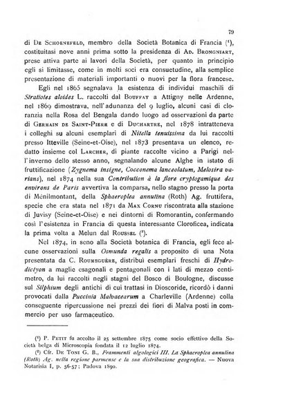 La nuova Notarisia rassegna trimestrale consacrata allo studio delle alghe