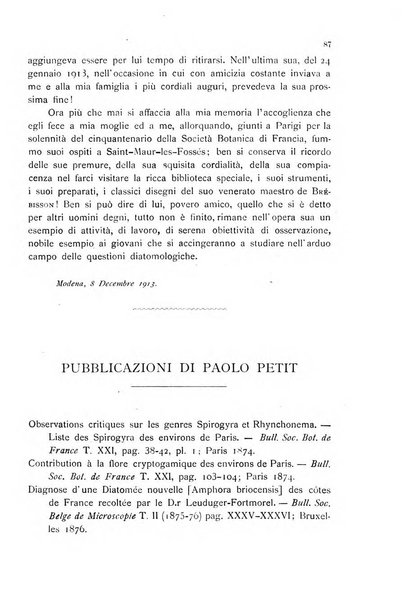 La nuova Notarisia rassegna trimestrale consacrata allo studio delle alghe