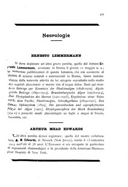 La nuova Notarisia rassegna trimestrale consacrata allo studio delle alghe