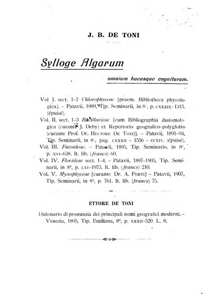 La nuova Notarisia rassegna trimestrale consacrata allo studio delle alghe