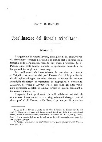 La nuova Notarisia rassegna trimestrale consacrata allo studio delle alghe