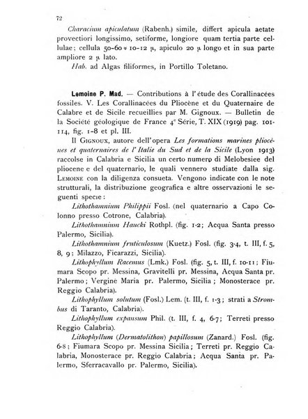 La nuova Notarisia rassegna trimestrale consacrata allo studio delle alghe