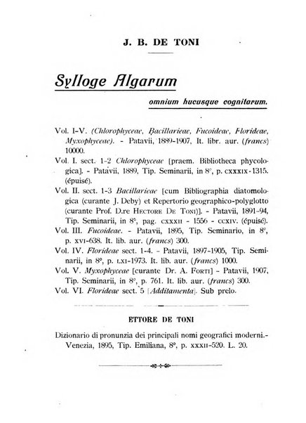 La nuova Notarisia rassegna trimestrale consacrata allo studio delle alghe