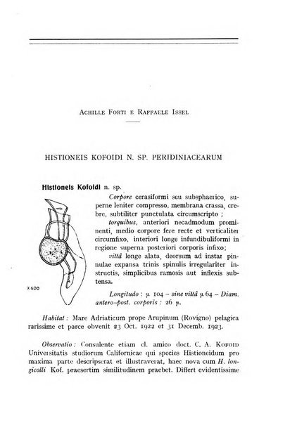 La nuova Notarisia rassegna trimestrale consacrata allo studio delle alghe