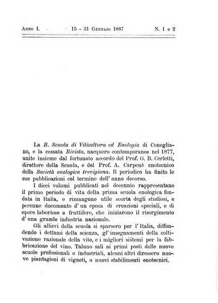 Nuova rassegna di viticoltura ed enologia della Regia scuola di Conegliano