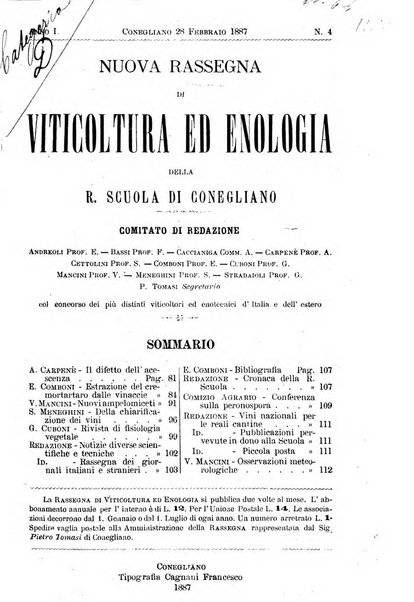 Nuova rassegna di viticoltura ed enologia della Regia scuola di Conegliano