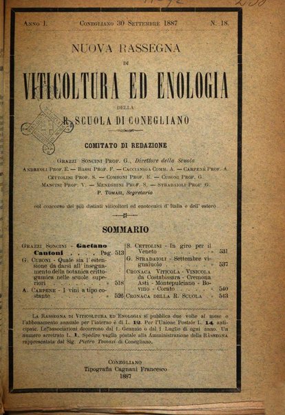 Nuova rassegna di viticoltura ed enologia della Regia scuola di Conegliano