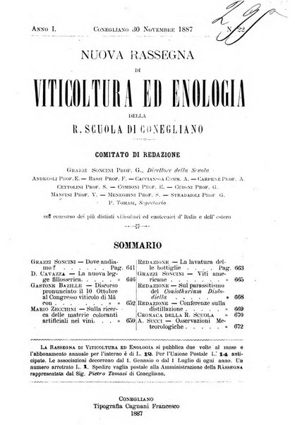 Nuova rassegna di viticoltura ed enologia della Regia scuola di Conegliano