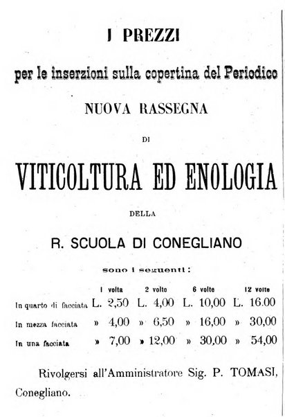 Nuova rassegna di viticoltura ed enologia della Regia scuola di Conegliano