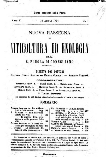 Nuova rassegna di viticoltura ed enologia della Regia scuola di Conegliano