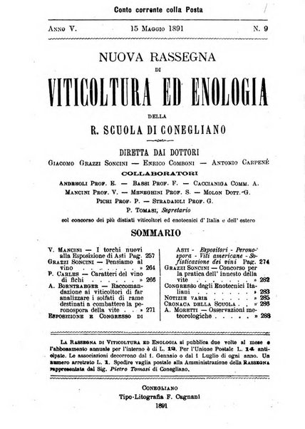 Nuova rassegna di viticoltura ed enologia della Regia scuola di Conegliano