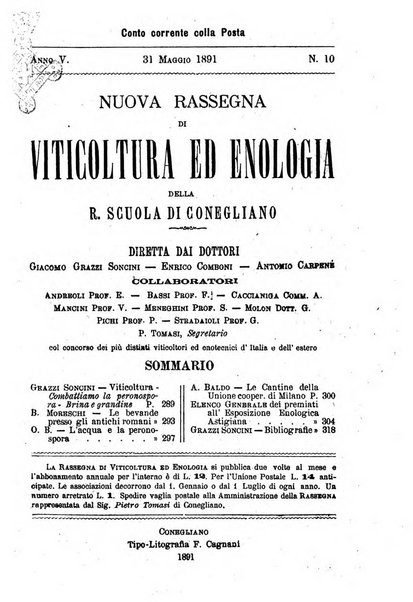 Nuova rassegna di viticoltura ed enologia della Regia scuola di Conegliano