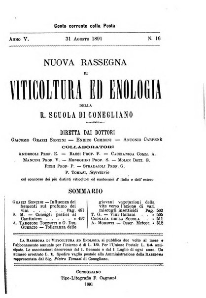 Nuova rassegna di viticoltura ed enologia della Regia scuola di Conegliano