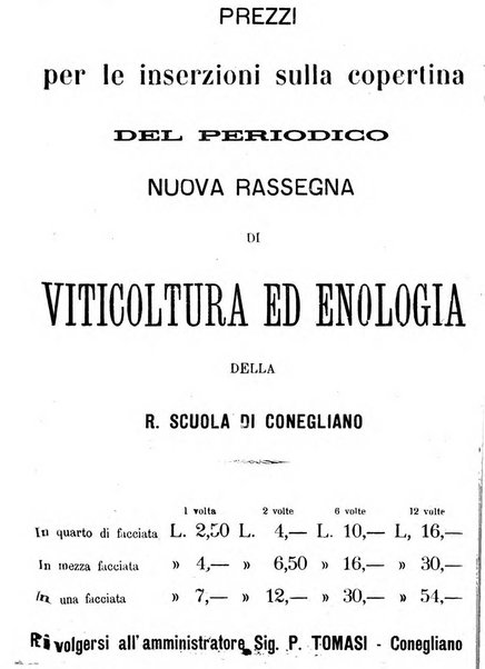 Nuova rassegna di viticoltura ed enologia della Regia scuola di Conegliano