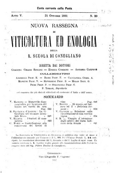 Nuova rassegna di viticoltura ed enologia della Regia scuola di Conegliano