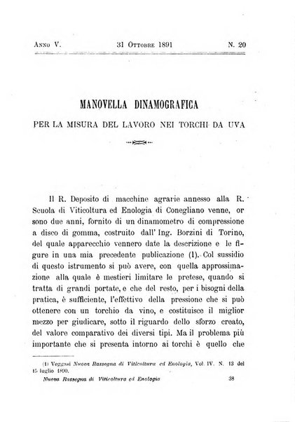 Nuova rassegna di viticoltura ed enologia della Regia scuola di Conegliano