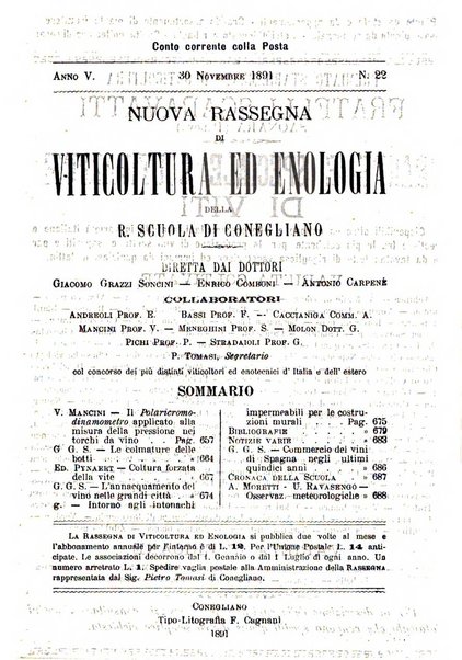 Nuova rassegna di viticoltura ed enologia della Regia scuola di Conegliano