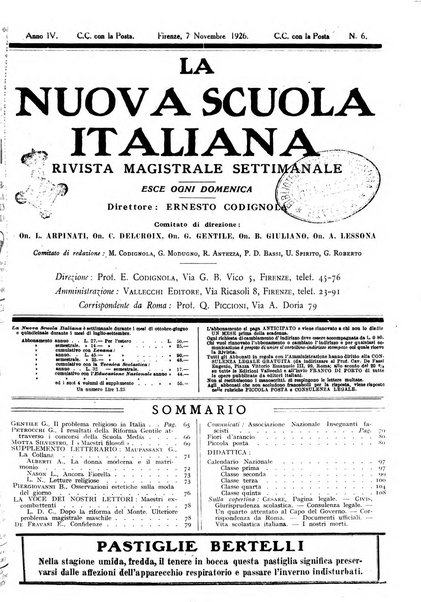 La nuova scuola italiana rivista magistrale settimanale