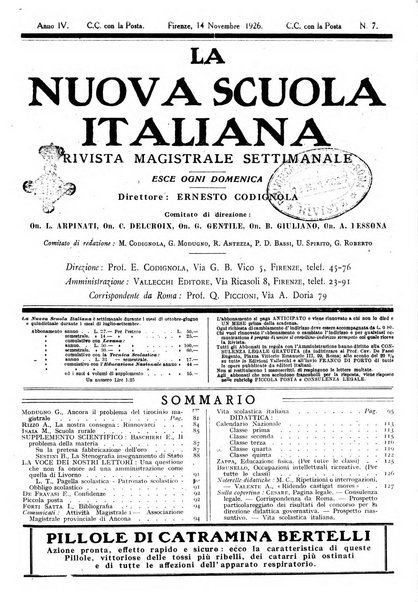 La nuova scuola italiana rivista magistrale settimanale