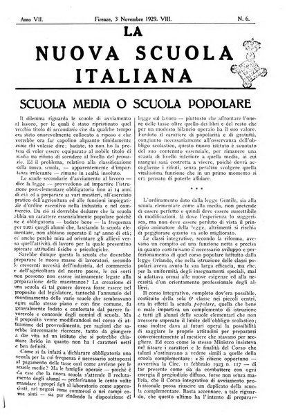 La nuova scuola italiana rivista magistrale settimanale