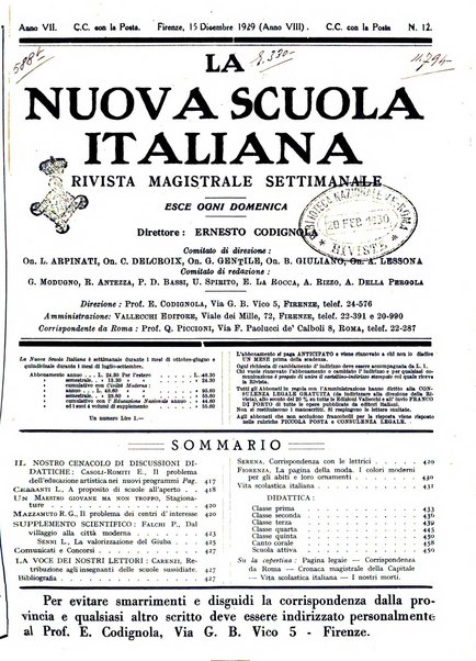 La nuova scuola italiana rivista magistrale settimanale