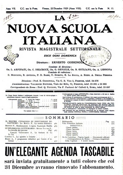 La nuova scuola italiana rivista magistrale settimanale