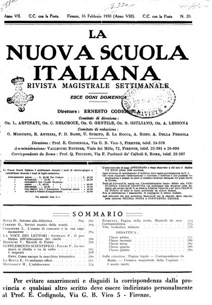 La nuova scuola italiana rivista magistrale settimanale