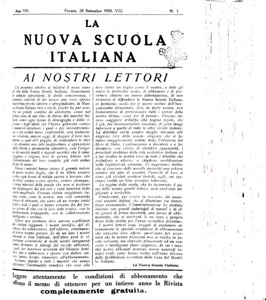 La nuova scuola italiana rivista magistrale settimanale