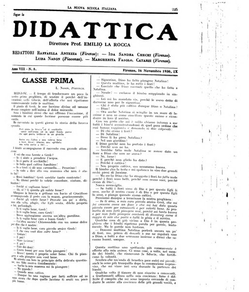 La nuova scuola italiana rivista magistrale settimanale