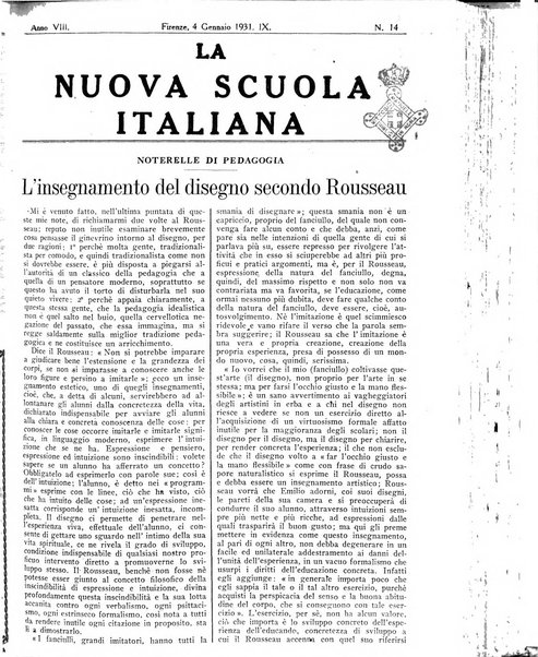 La nuova scuola italiana rivista magistrale settimanale