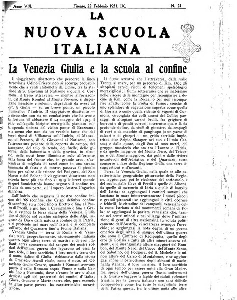 La nuova scuola italiana rivista magistrale settimanale