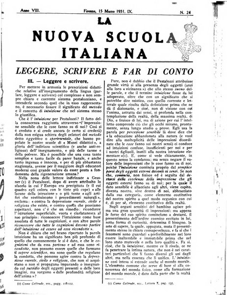 La nuova scuola italiana rivista magistrale settimanale