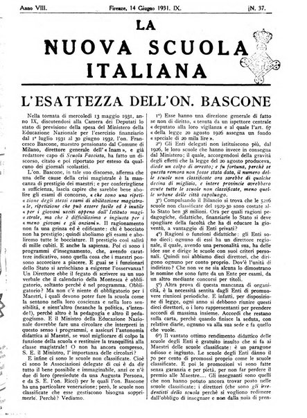 La nuova scuola italiana rivista magistrale settimanale