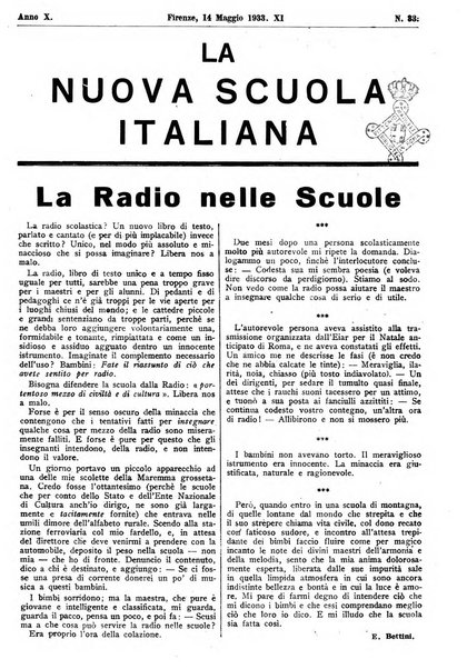 La nuova scuola italiana rivista magistrale settimanale