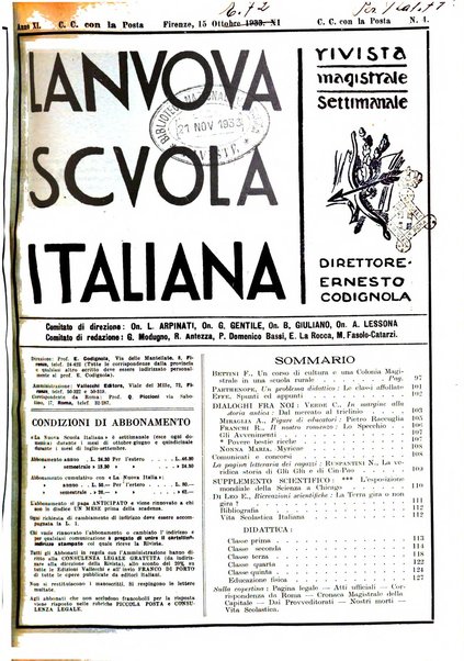 La nuova scuola italiana rivista magistrale settimanale