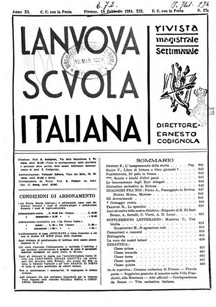 La nuova scuola italiana rivista magistrale settimanale