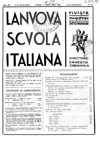 La nuova scuola italiana rivista magistrale settimanale