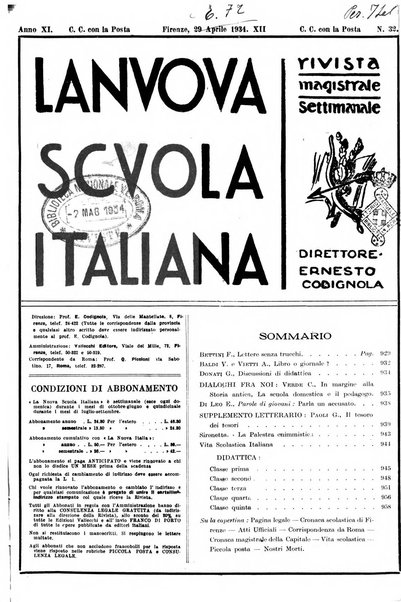 La nuova scuola italiana rivista magistrale settimanale