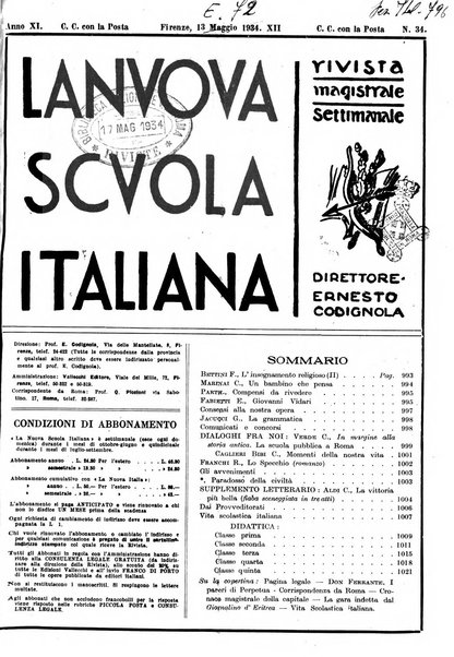 La nuova scuola italiana rivista magistrale settimanale